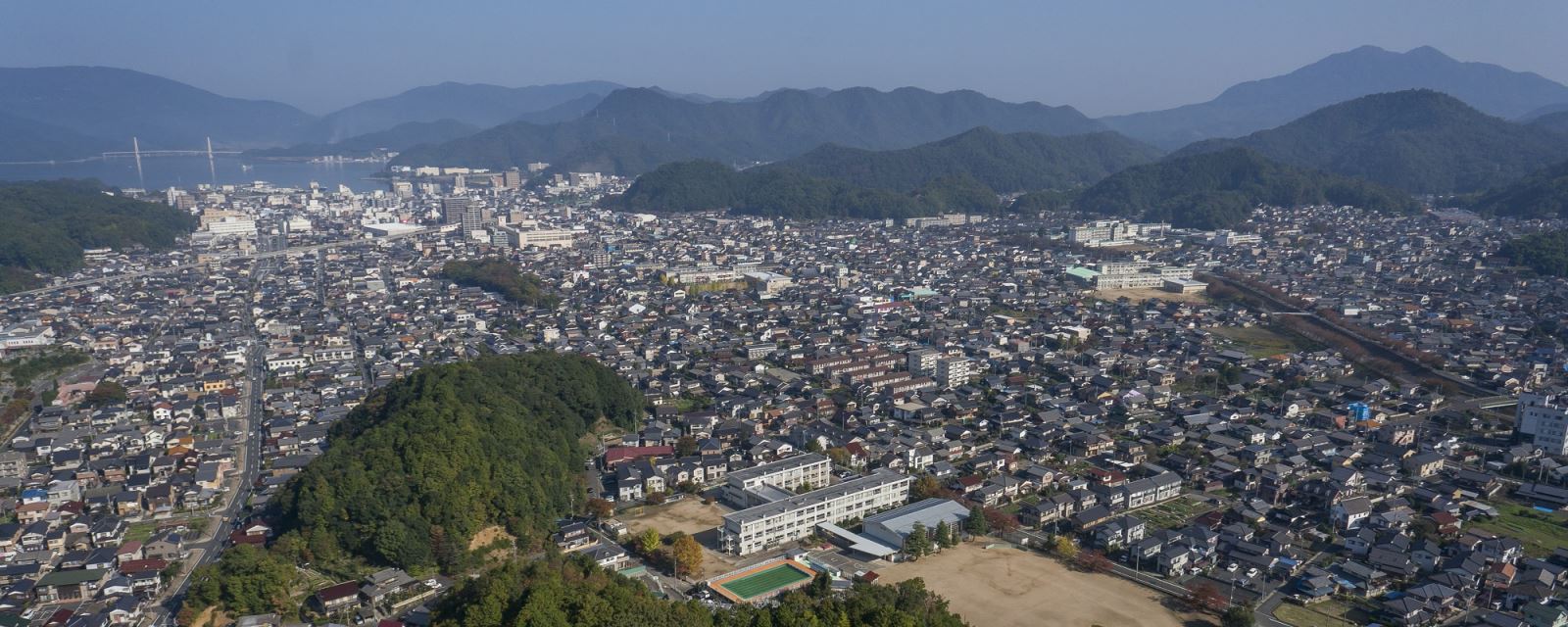 Maizuru city from the air