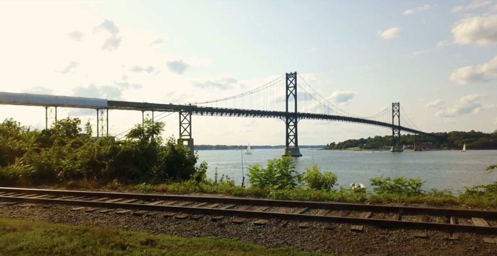 Suspension bridge in Portsmouth, Rhode Island