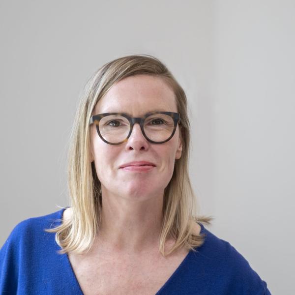 Professor Christine Ferguson, a woman with blond hair and glasses