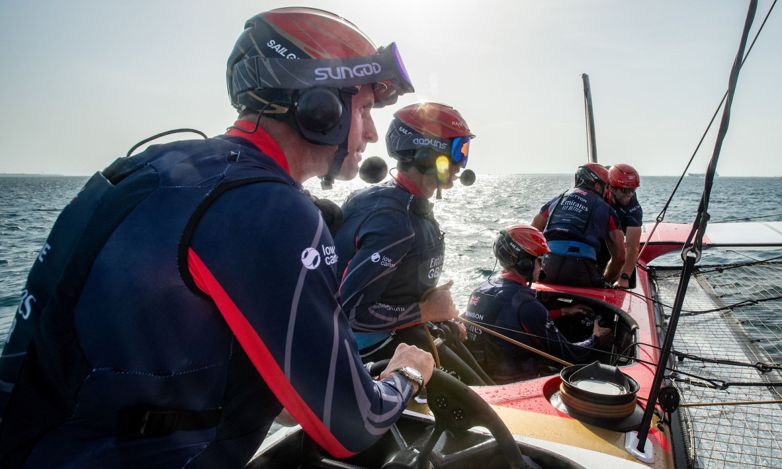 Team GB at sea in a SailGP event - copyright SailGP